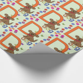 Dog Letter D Geschenkpapier (Ecke)