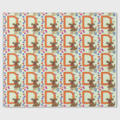 Dog Letter D Geschenkpapier (Flach)
