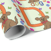 Dog Letter D Geschenkpapier (Rolleneckpunkt)