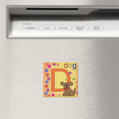 Dog Letter D Magnet (In Situ (Geschirrspüler))