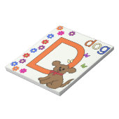 Dog Letter D Notizblock (Rotiert)