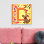 Dog Letter D Wrapped Canvas Leinwanddruck (Insitu (Wohnzimmer))