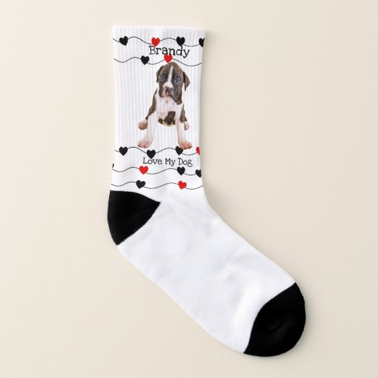 Dog Liebhaber Geschenke - Fun Boxer Dog Socken (Links - Innen)