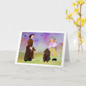 Dog liebt LeeMarie's kreatives Design Karte (Gelbe Blume)