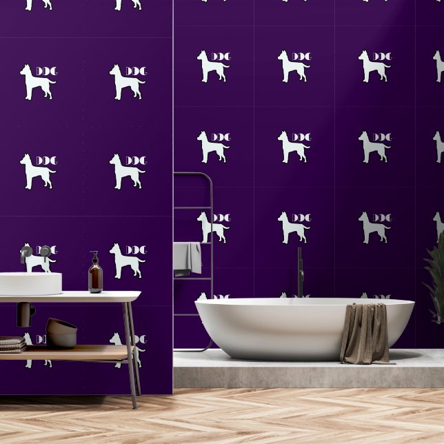 DOG-Logo Lila Tapete (Badezimmer)