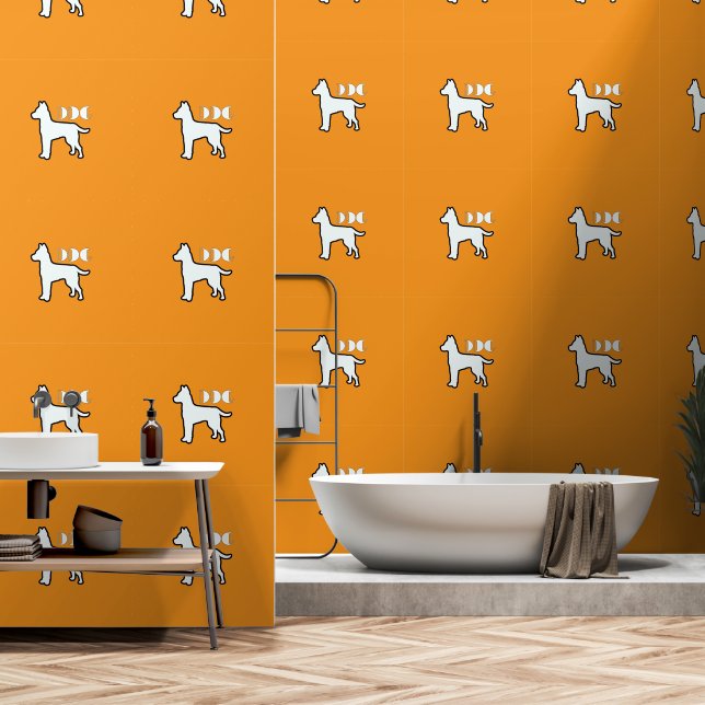 DOG Logo Orange White Pet Tapete (Badezimmer)