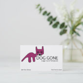Dog-Logo-Vorlage für Petroglyph - Lila Hund Visitenkarte (Stehend Vorderseite)
