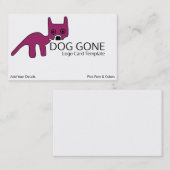 Dog-Logo-Vorlage für Petroglyph - Lila Hund Visitenkarte (Vorne/Hinten)