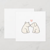 Dog Love Flat Card (Vorne/Hinten)