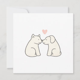Dog Love Flat Card