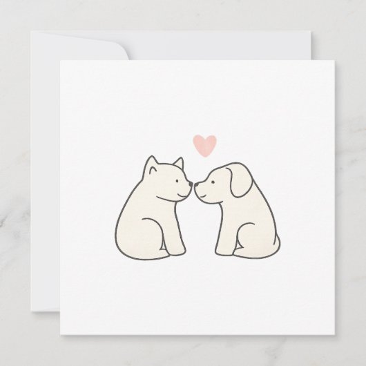 Dog Love Flat Card (Vorderseite)