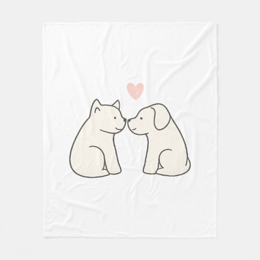 Dog Love Fleecedecke (Vorderseite)