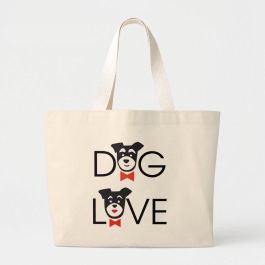 Dog Love Jumbo Stoffbeutel (Vorne)