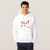 Dog Love Minimal Line Art – cute valentine art Hoodie (Vorne ganz)
