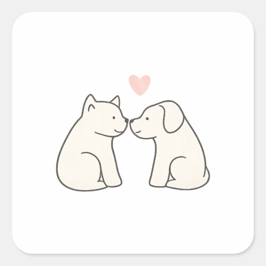 Dog Love Sticker (Vorderseite)