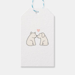 Dog Love Sticker Geschenkanhänger