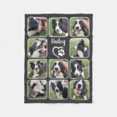 Dog Lover 11 FotoCollage benutzerdefinierte Farbe Fleecedecke (Vorderseite)