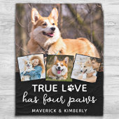 Dog Lover 4 Foto Collage Personalisierte Liebe Fleecedecke