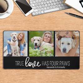 Dog Lover 4 Foto Collage Personalisierte Liebe Schreibtischunterlage