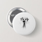 Dog Lover Abstrakt Scribble Art Niedlich Puppy Pup Button (Vorne & Hinten)