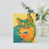 Dog Lover Alaskan Malamute farbenfrohe Postkarten (Stehend Vorderseite)