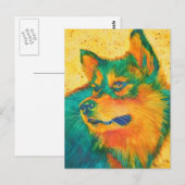 Dog Lover Alaskan Malamute farbenfrohe Postkarten (Vorne/Hinten)