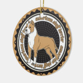 Dog Lover American Staffordshire Terrier Keramikornament (Links)