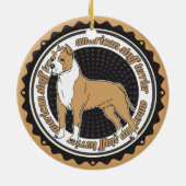 Dog Lover American Staffordshire Terrier Keramikornament (Hinten)