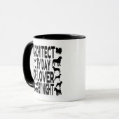 Dog Lover Architect Tasse (Vorderseite Links)