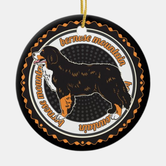 Dog Lover Bernese Mountain Dog Keramik Ornament (Vorne)