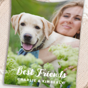 Dog Lover Best Friends - individuelles Foto des Ha Fleecedecke