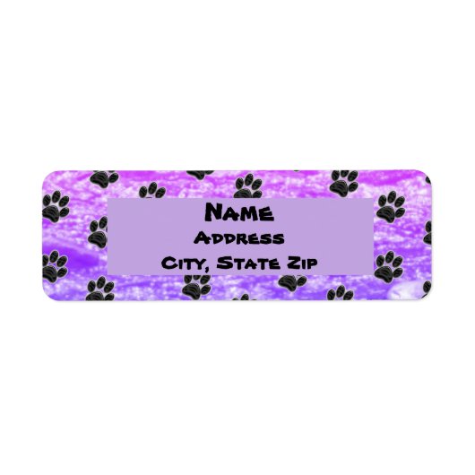 Dog Lover Blau Lila Abstrakte Puppy Pfosten drucke (Vorne)