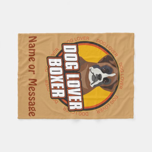 Dog Lover Boxer Blanket Individuelle Name / Nachri Fleecedecke (Vorderseite (Horizontal))