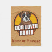Dog Lover Boxer Blanket Individuelle Name / Nachri Fleecedecke (Vorderseite)