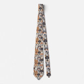 Dog Lover Canine Retro Custom Tie Krawatte (Vorderseite)