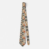 Dog Lover Canine Retro Custom Tie Krawatte (Vorderseite)