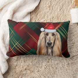 Dog Lover Christmas Afghan Hound Holiday Plaid Lendenkissen