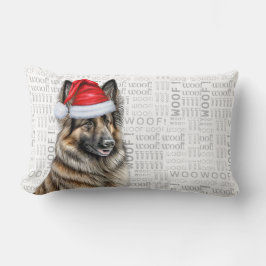Dog Lover Christmas Belgische Tervuren Holiday Lendenkissen