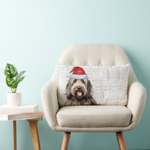 Dog Lover Christmas Bergamasco Holiday Lendenkissen