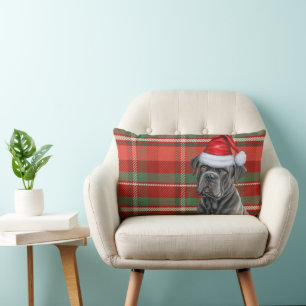 Dog Lover Christmas Cane Corso Holiday Kariert Lendenkissen