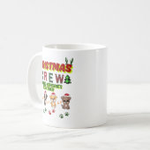 Dog Lover Christmas Family-Christmas crew dogs  Kaffeetasse (Vorderseite Links)