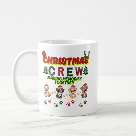 Dog Lover Christmas Family-Christmas crew dogs  Kaffeetasse (Links)