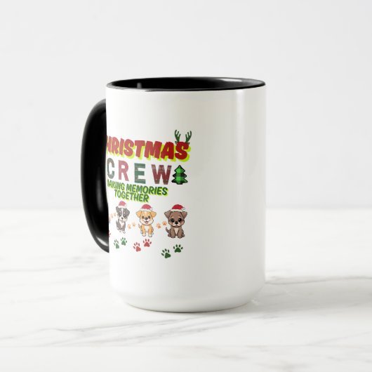 Dog Lover Christmas Family-Christmas crew dogs  Tasse (Vorderseite Links)