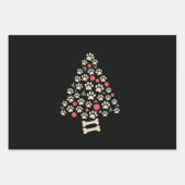 Dog Lover Christmas Paw Tree Paws Holiday Geschenk Geschenkpapier Set (Vorderseite)