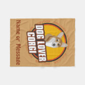 Dog Lover Corgi Blanket anpassen Name / Nachricht Fleecedecke (Vorderseite (Horizontal))