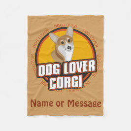 Dog Lover Corgi Blanket anpassen Name / Nachricht Fleecedecke
