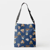 DOG LOVER CROSSBODY(BLAU) BAG TRAGETASCHEN MIT LANGEN TRÄGERN (Rückseite)