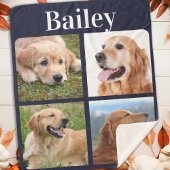 Dog Lover Custom 4 Foto Collage Monogram Sherpadecke