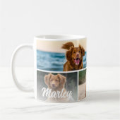 Dog Lover Custom 4 Foto Pet Collage Kaffeetasse (Links)