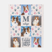 Dog Lover Custom 6 Pet-Foto Druckqualität Fleecedecke (Vorderseite)